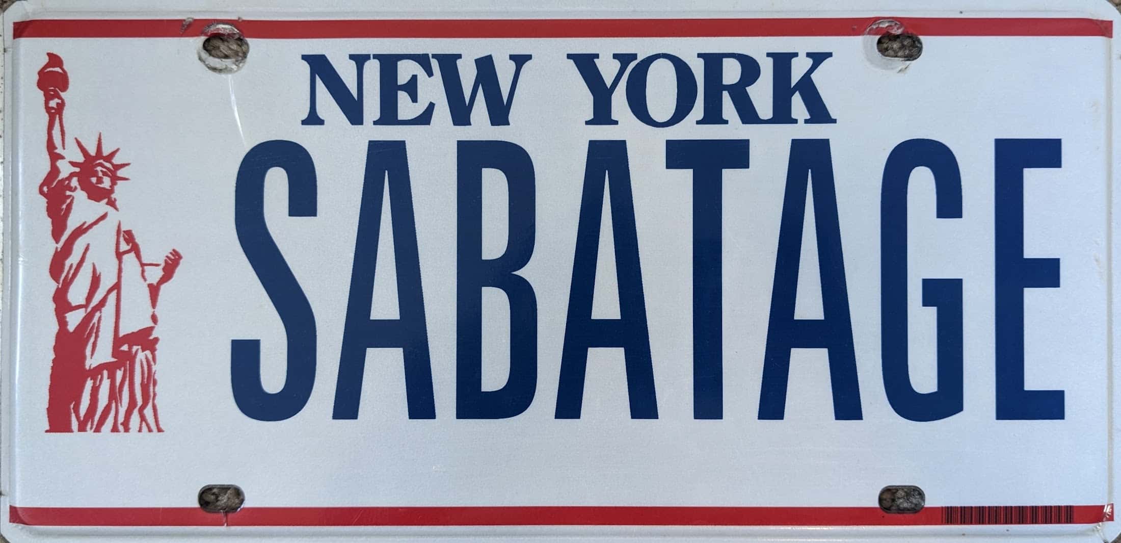 SABATAGE License Plate