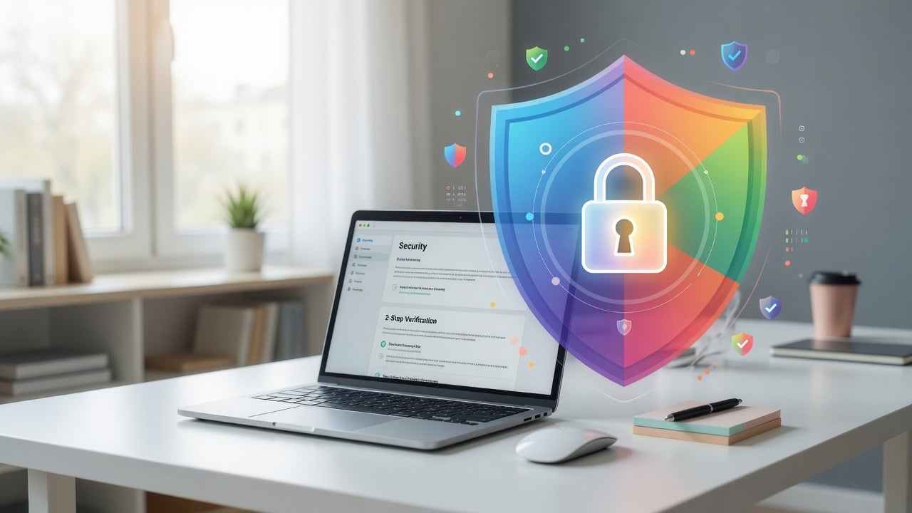 Best Practices for Locking and Securing Your Google Account 1 Illustration of account security on a laptop