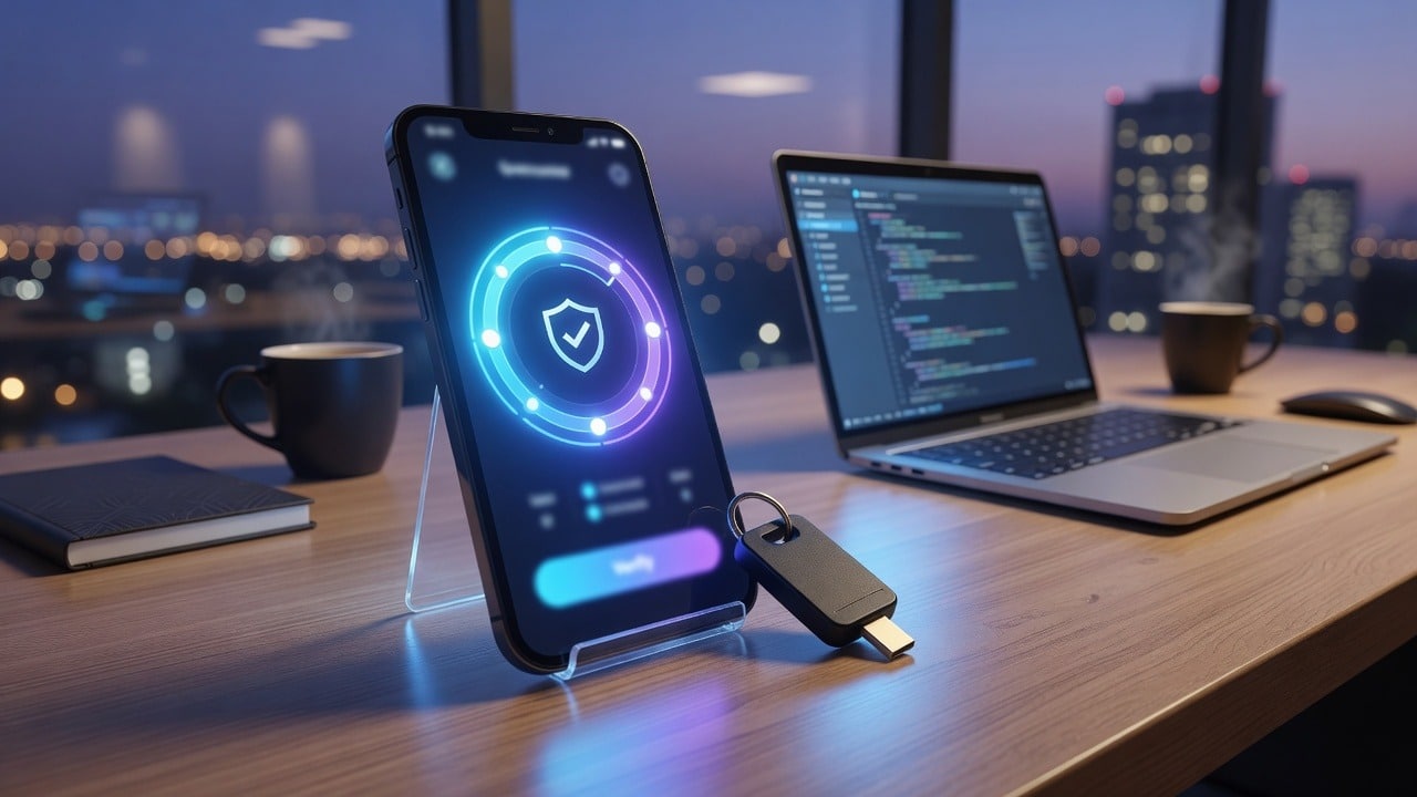 Two-factor authentication—phone MFA and hardware security key