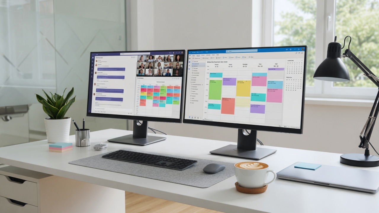 Microsoft 365 and Google Workspace productivity workstation