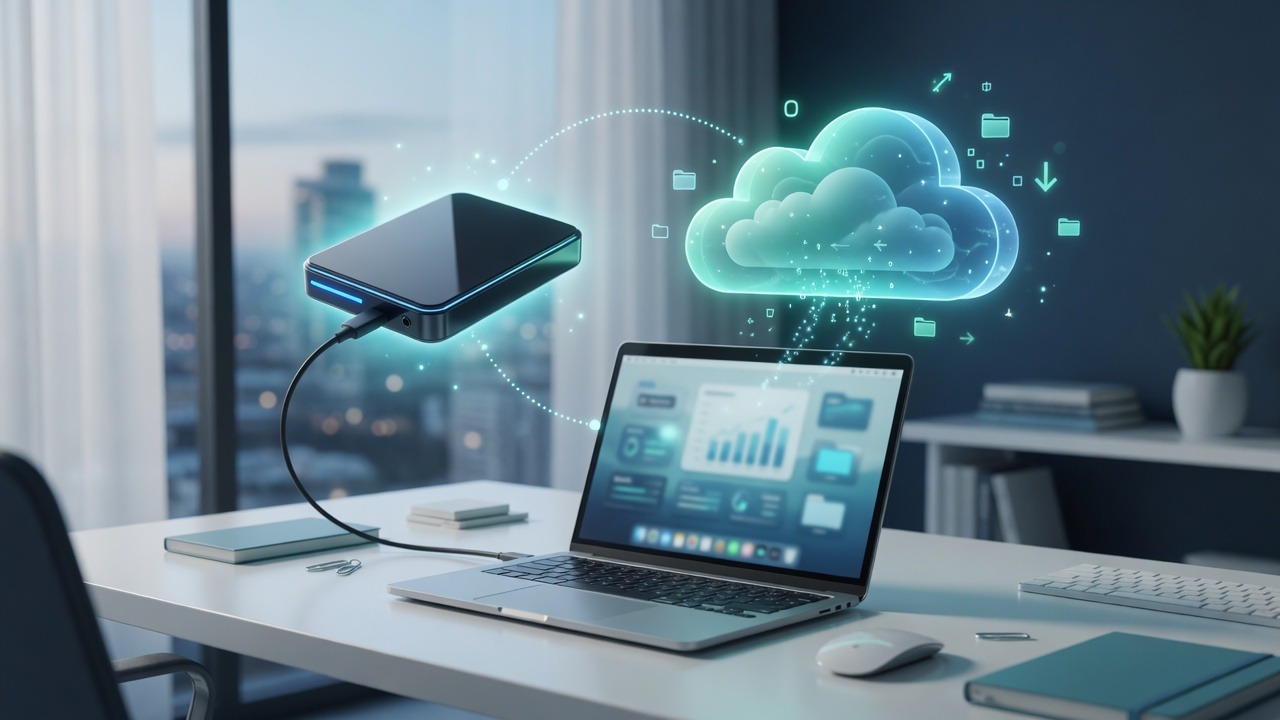 Business Backup Basics: 3-2-1 and Why Test Restores Matter 1 Business data backups — drive and cloud concept